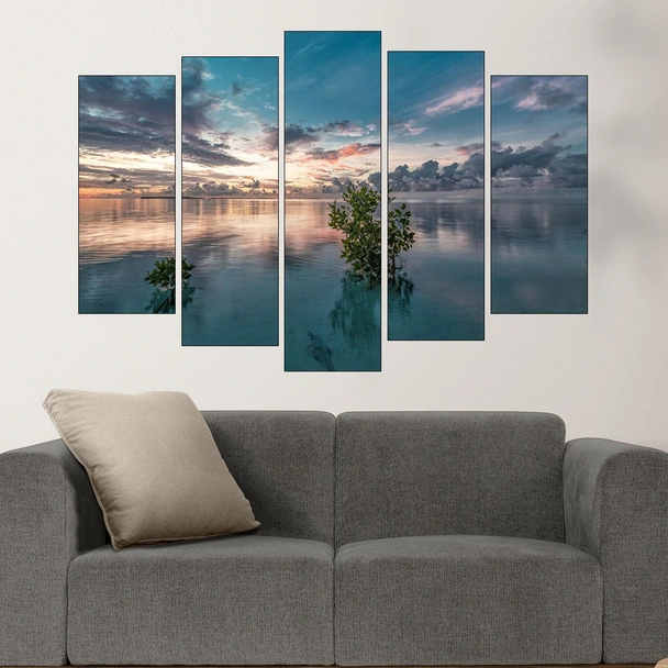 Мангрово дърво преди изгрев - картина пано за стена - Image 3