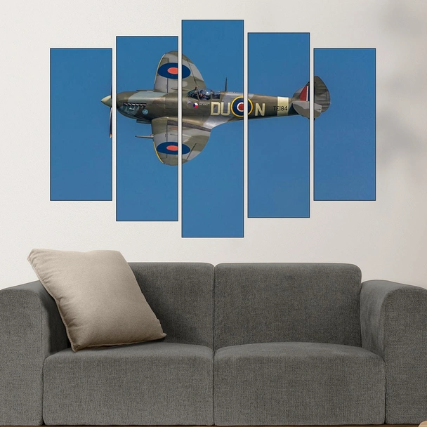 Самолет в авиошоу - spitfire - картина пано за стена - Image 3