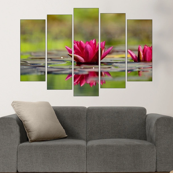 Езерце с водни лилии - картина пано за стена - Image 3