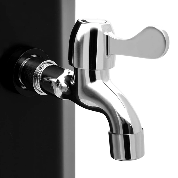 Градински соларен душ 217 см - слушалка и кранче -  35л черен - Image 8