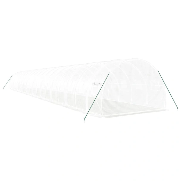 Оранжерия със стоманена рамка бяла 60 м² 20x3x2 м - Image 5