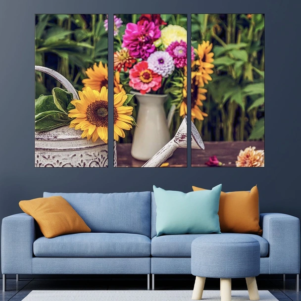 Декорация със слънчоглед - картина пано за стена - Image 2