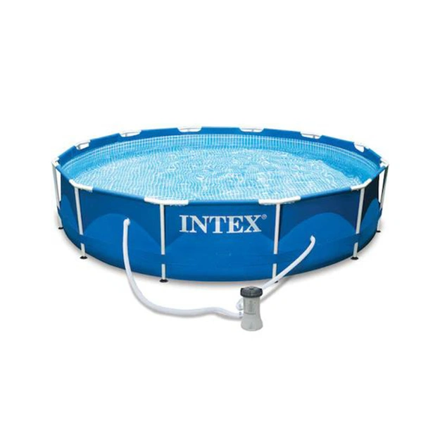 Басейн с метална рамка 366x76 см с помпа и филтър INTEX