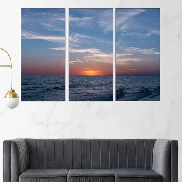 Изгрев над океана - картина пано за стена - Image 2