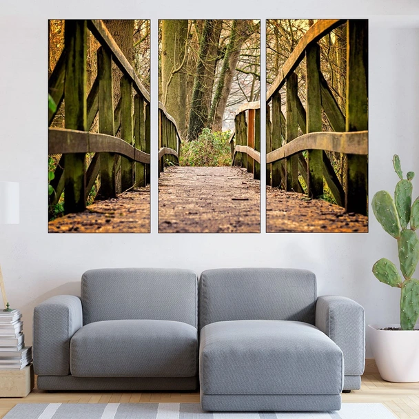 Малък дървен мост - картина пано за стена - Image 2