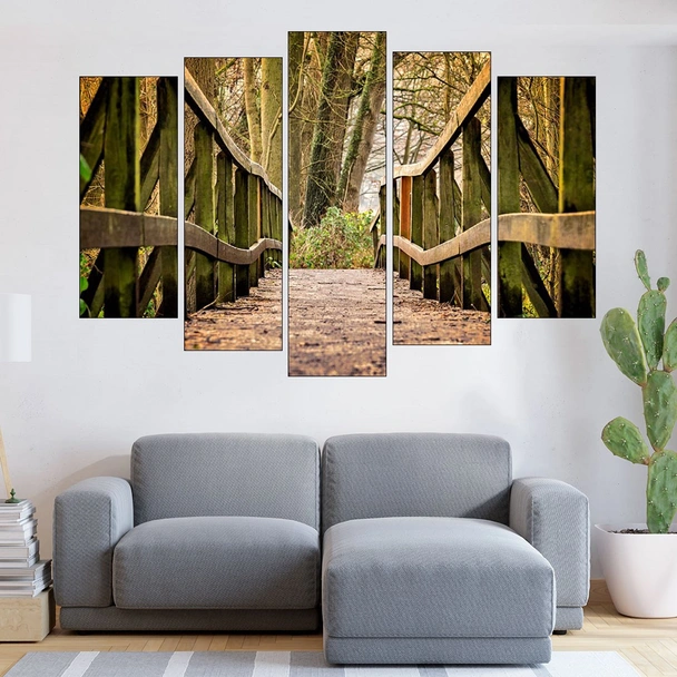 Малък дървен мост - картина пано за стена - Image 3