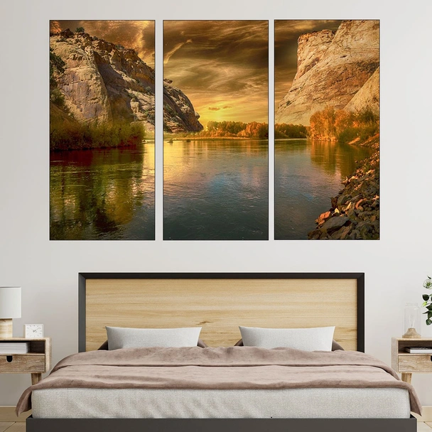 Залез над езерото - картина пано за стена - Image 2