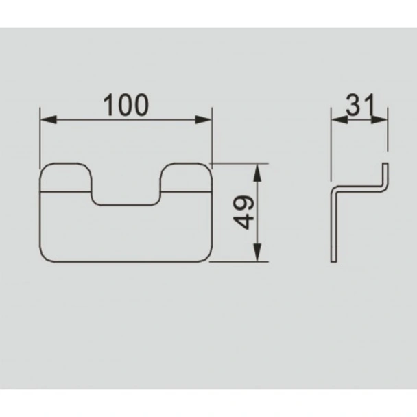 Двойна закачалка за баня Елинор ICA 5553-2B INTER CERAMIC - Image 2