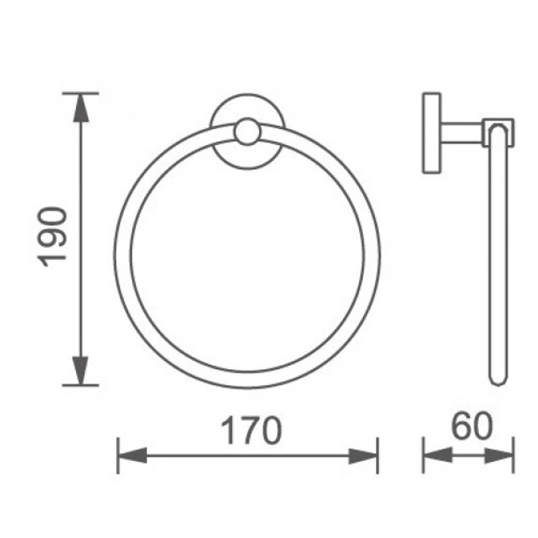 Поставка за хавлия тип ринг Aва ICA 3460W INTER CERAMIC - Image 2
