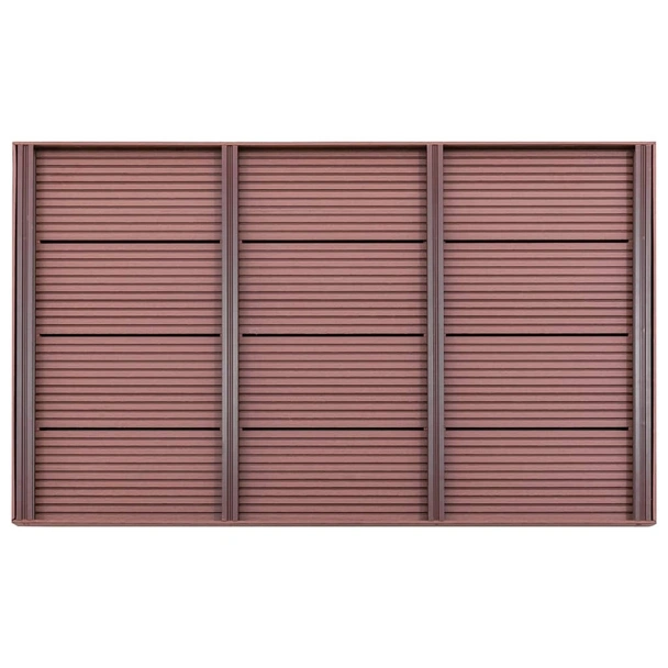 Подова настилка за соларен душ, кафява, 101x63x5,5 см, WPC - Image 2