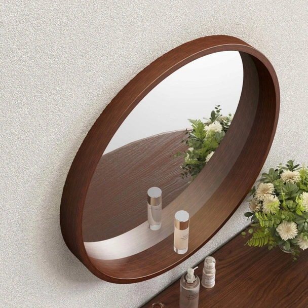 Oгледало за баня ∅60 см - WOODEN INTER CERAMIC - Image 3