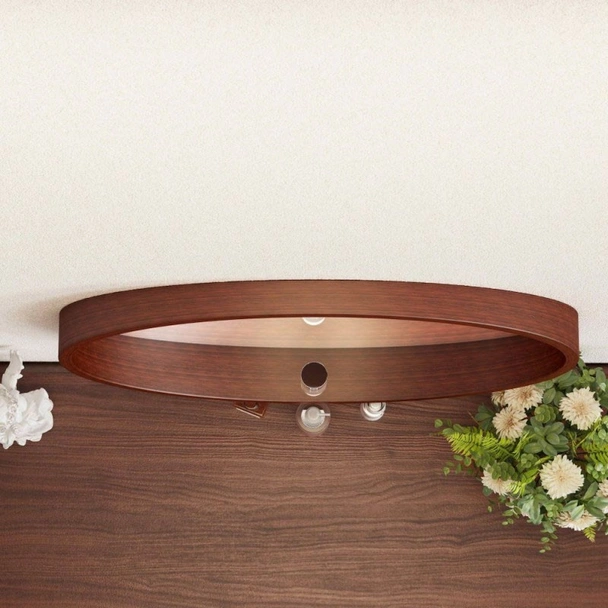 Oгледало за баня ∅60 см - WOODEN INTER CERAMIC - Image 5