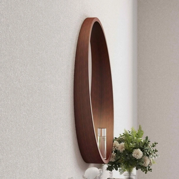 Oгледало за баня ∅60 см - WOODEN INTER CERAMIC - Image 4
