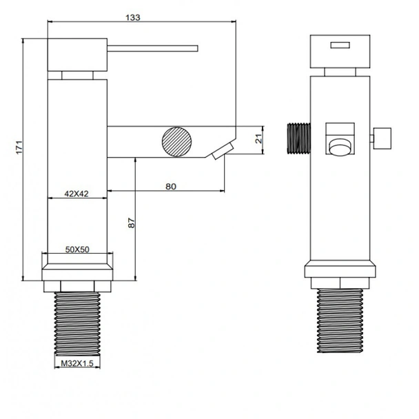 Стоящ смесител за вана Куарто INTER CERAMIC - Image 3