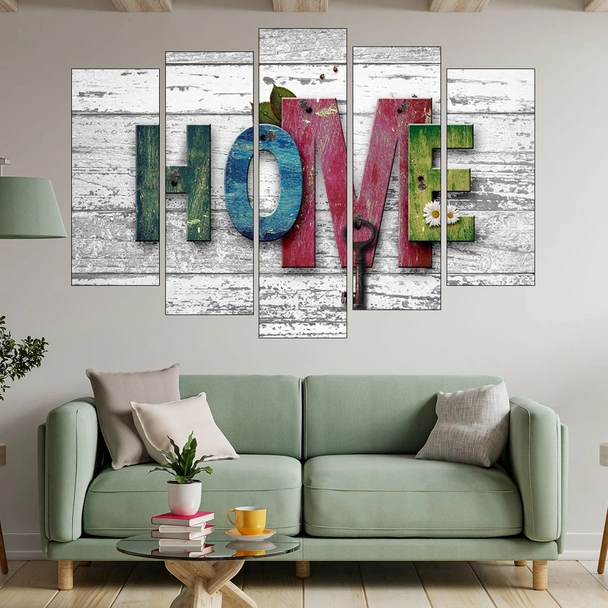 Декорация HOME на бял фон - картина пано за стена - Image 3