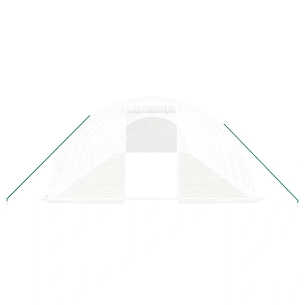 Оранжерия със стоманена рамка бяла 48 м² 12x4x2 м - Image 3
