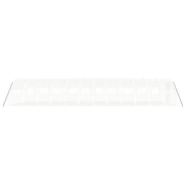 Оранжерия със стоманена рамка бяла 48 м² 12x4x2 м - Image 4