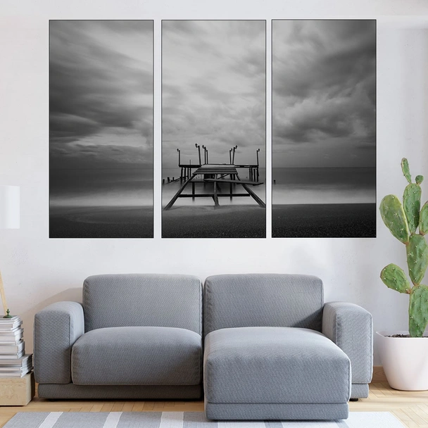 Пуст кей в морето - картина пано за стена - Image 2