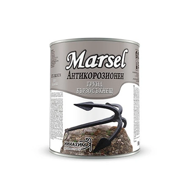Антикорозионен бързосъхнещ грунд 900 гр светлосив MARSEL
