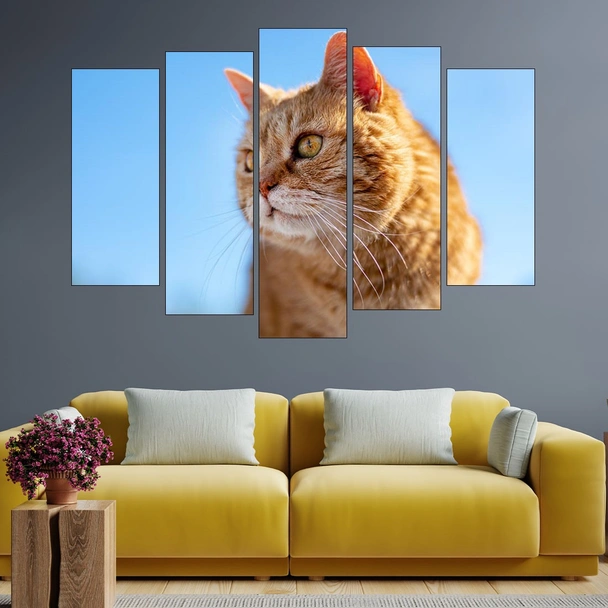 Потрет на рижа котка - картина пано за стена - Image 3