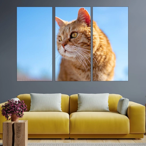 Потрет на рижа котка - картина пано за стена - Image 2