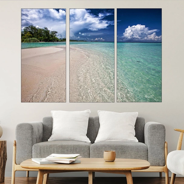 Тюркоазен плаж - картина пано за стена - Image 2