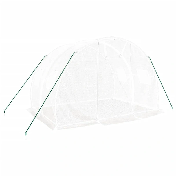 Оранжерия със стоманена рамка бяла 6 м² 3x2x2 м - Image 2