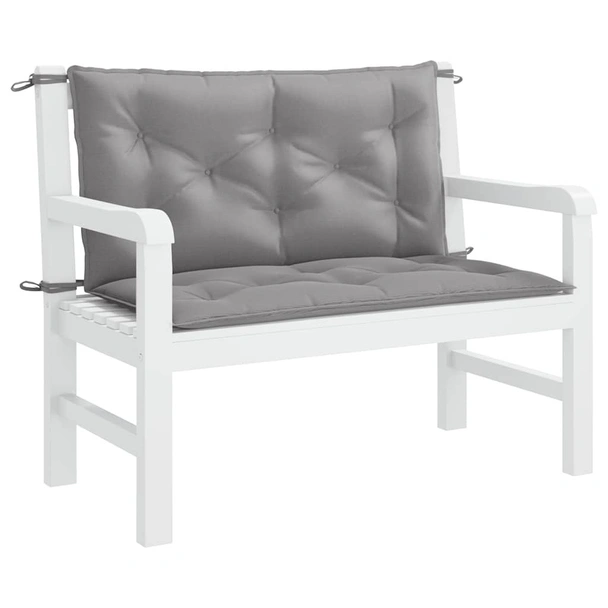 Възглавница за градинска пейка сива 100x(50+50)x7 см оксфорд - VL314993 - Image 4