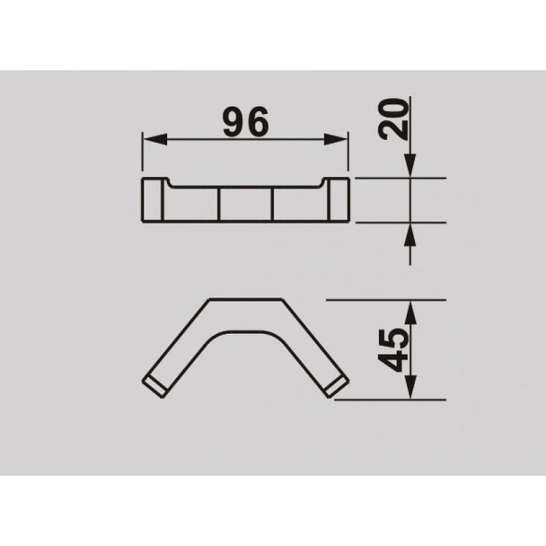 Двойна закачалка за баня Ерин ICA 2553 INTER CERAMIC - Image 2