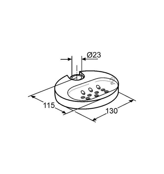 Сапунерка за баня за тръбно окачване KLUDI - Image 4