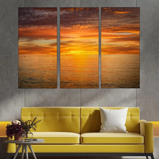 Залез над окeански хоризонт - картина пано за стена - Image 2
