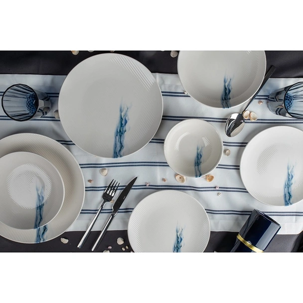 Порцеланов сервиз за хранене 24 части Морски вълни FARIKA - Image 3