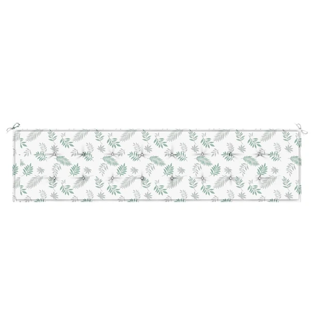 Възглавница за градинска пейка 200x50x4 см десен на листа - VL361204 - Image 4