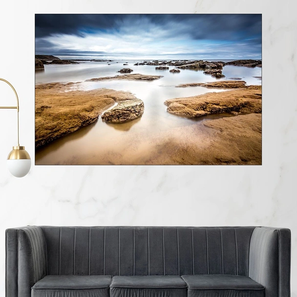 Скалист морски пейзаж - картина пано за стена