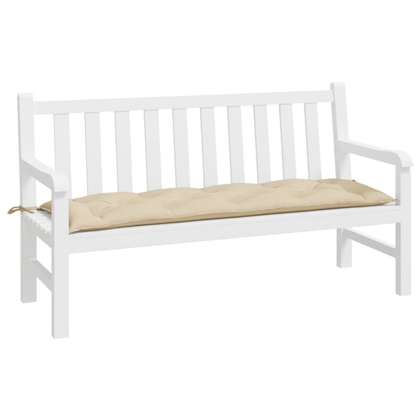 Възглавница за градинска пейка бежова 150x50x7 см оксфорд плат - VL361605 - Image 3