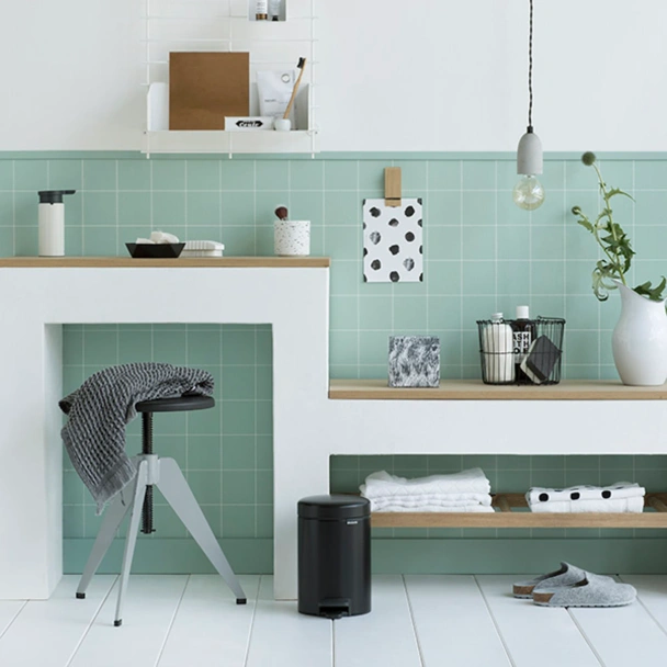 Кошче за баня 3 л NewIcon Matt Black BRABANTIA - Image 5