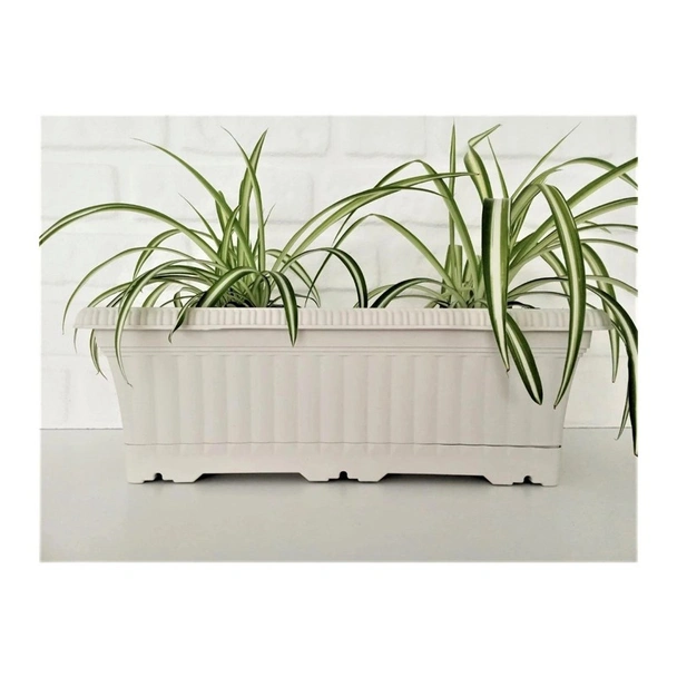 Сандъче за балкон 43x17x14.5 см бяло Ova SERINOVA - Image 2