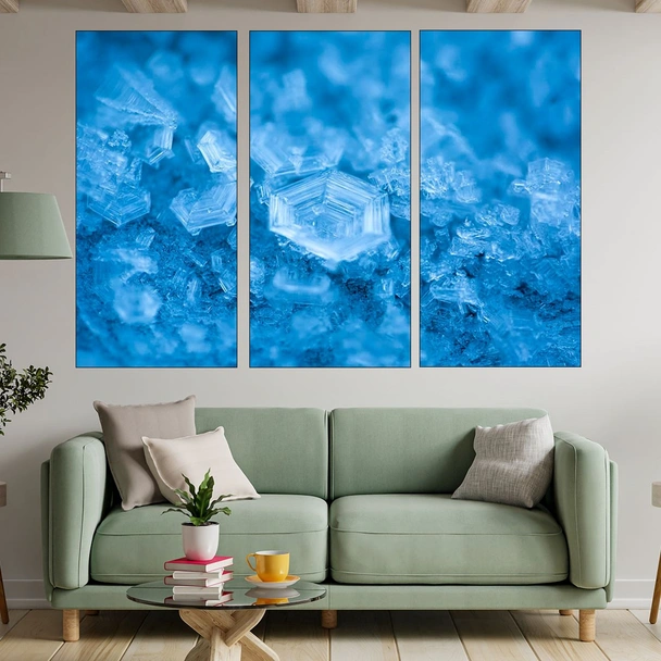 Фон от ледени кристали - картина пано за стена - Image 2
