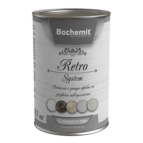 Водоразтворима акрилатна боя Bochemit Retro System 0.7 кг, цвят олив