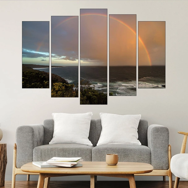 Дъга над океана - картина пано за стена - Image 3