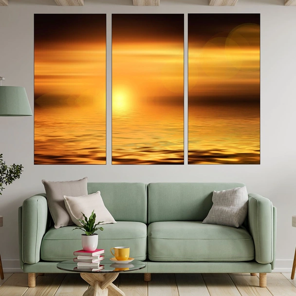 Залез над спокойни води - картина пано за стена - Image 2