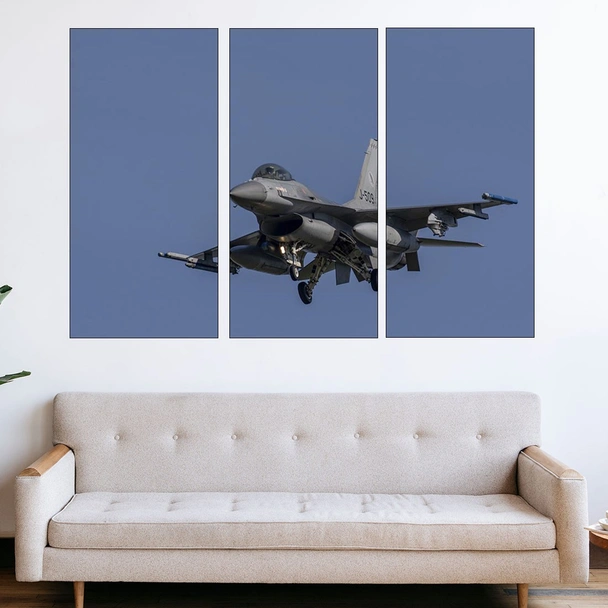 Боен изтребител в полет  - картина пано за стена - Image 2