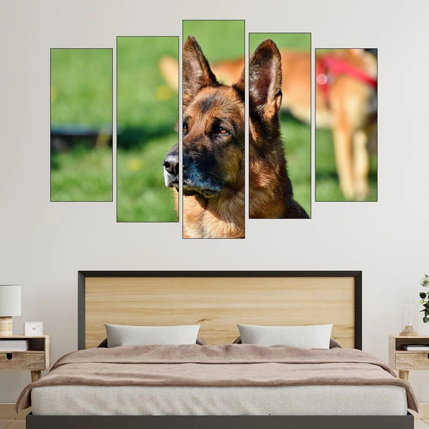 Портрет на немска овчарка  - картина пано за стена - Image 3
