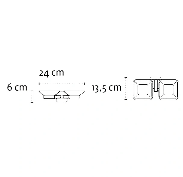 Стъклени сапунерки за баня Quattro KAPITAN - Image 2