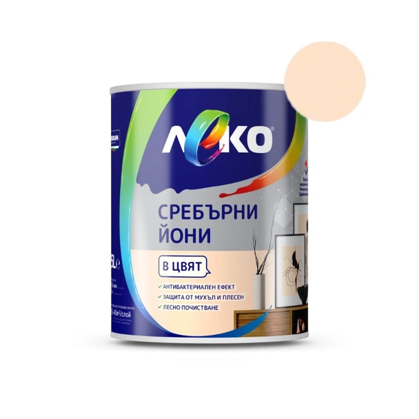 Интериорна боя със сребърни йони 2.5 л праскова LEKO