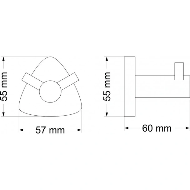 Двойна закачалка за баня Ноа INTER CERAMIC - Image 2