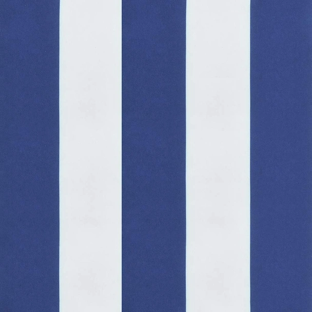 Възглавници за външни пейки 2 бр синьо-бели 200x50x7 см плат - VL361747 - Image 7