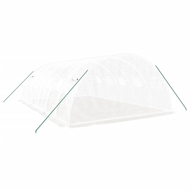 Оранжерия със стоманена рамка бяла 24 м² 6x4x2 м - Image 5