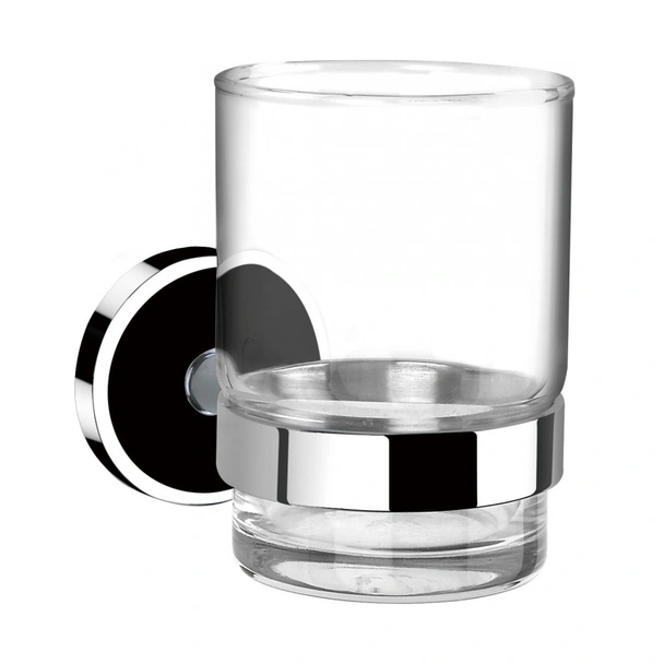 Поставка за четки за зъби Елла хром и черно INTER CERAMIC