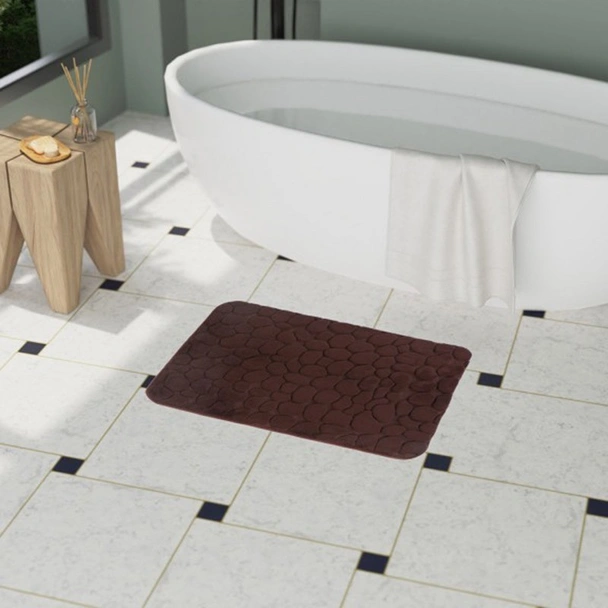 Постелка за баня с Memory пяна 50x70 см кафява ICSC 185 INTER CERAMIC - Image 2
